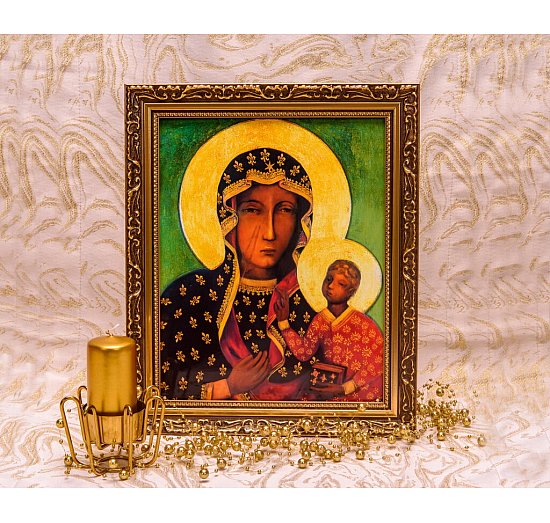Obraz w ozdobnej ramie Matka Boża Częstochowska